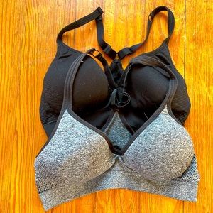 Two sports bras, fits a B or C 34